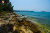 Rovinj Golden bay nearby rocky shore