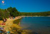 View of the shore in Rovinj Vestar Campground bay