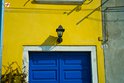 Beautiful colours of a house entrance in Rovinj