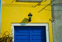 Beautiful colours of a house entrance in Rovinj